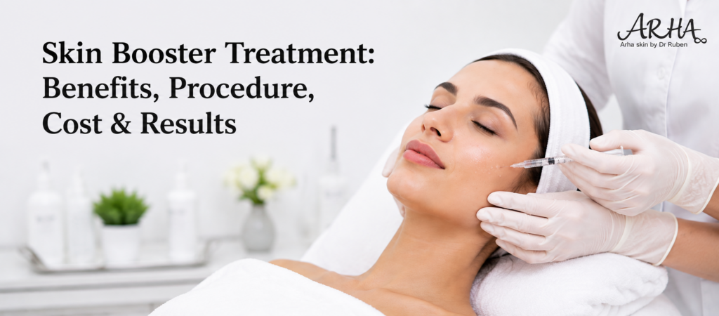 Learn about skin booster treatment, including its benefits, procedure, cost, expected results, and how it can improve skin hydration, texture, and glow.